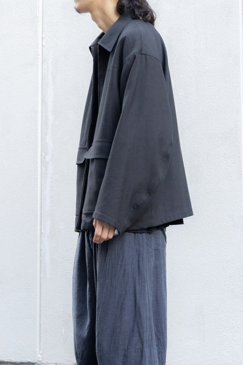 別注【Blanc YM】"Back Linen Herringbone Work Jacket"